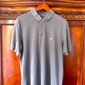 Brooks Brothers polo shirt. Size large. Color is dark gray.